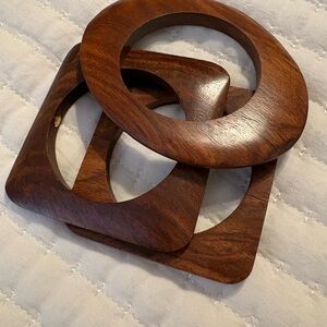 Wood Bangle Bracelets Bundle